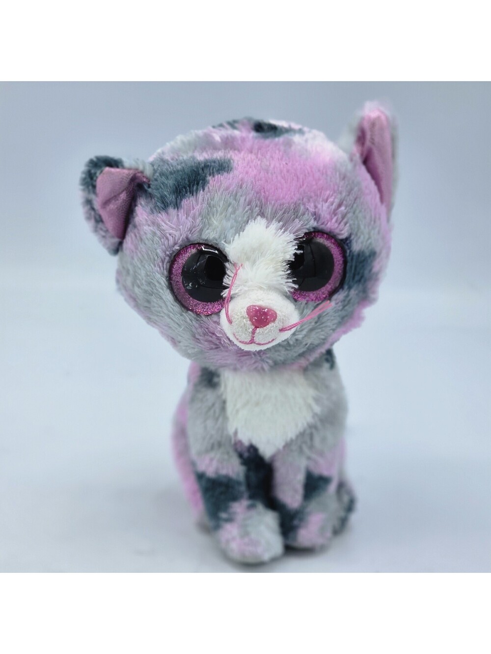 Lindi The Gray & Pink Cat TY Beanie Boos 6" Plush Toy